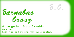 barnabas orosz business card